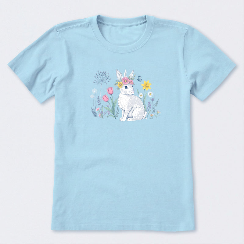 Bunny in the FLowers Short Sleeve T-Shirt