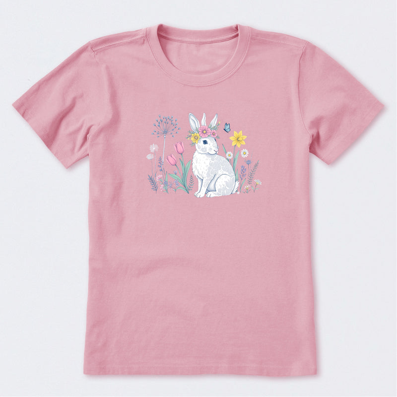 Bunny in the FLowers Short Sleeve T-Shirt