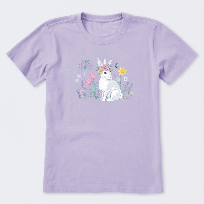 Bunny in the FLowers Short Sleeve T-Shirt