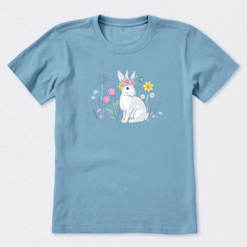 Bunny in the FLowers Short Sleeve T-Shirt