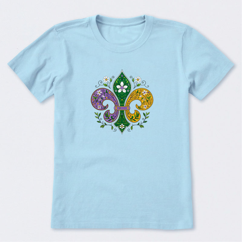 Doodle Fleur de Lis Short Sleeve T-Shirt