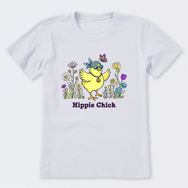 Hippie Chick Flowers Short Sleeve T-Shirt