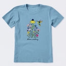 Bloom Scrolling Hummingbird Short Sleeve T-Shirt