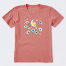 Sun and Moonflowers Short Sleeve T-Shirt