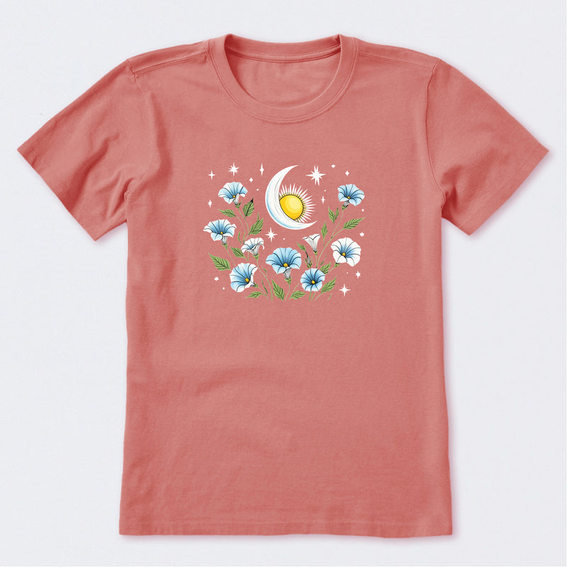 Sun and Moonflowers Short Sleeve T-Shirt
