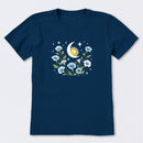 Sun and Moonflowers Short Sleeve T-Shirt