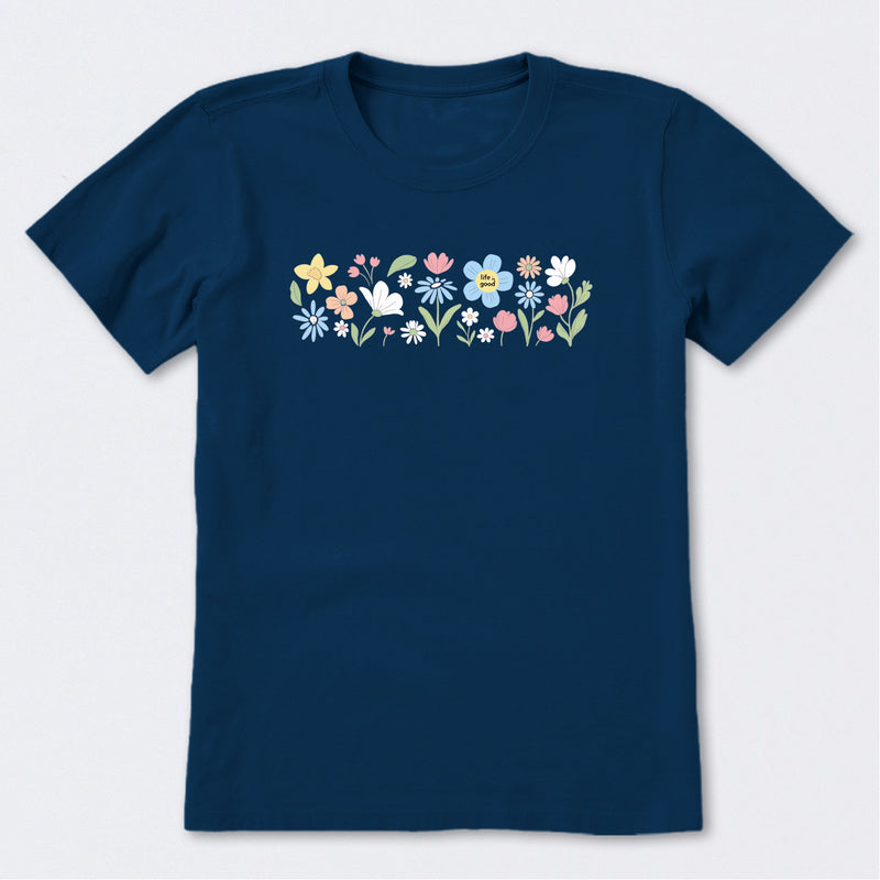 Spring Wildflowers Pattern Short Sleeve T-Shirt