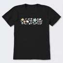 Spring Wildflowers Pattern Short Sleeve T-Shirt