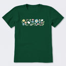 Spring Wildflowers Pattern Short Sleeve T-Shirt