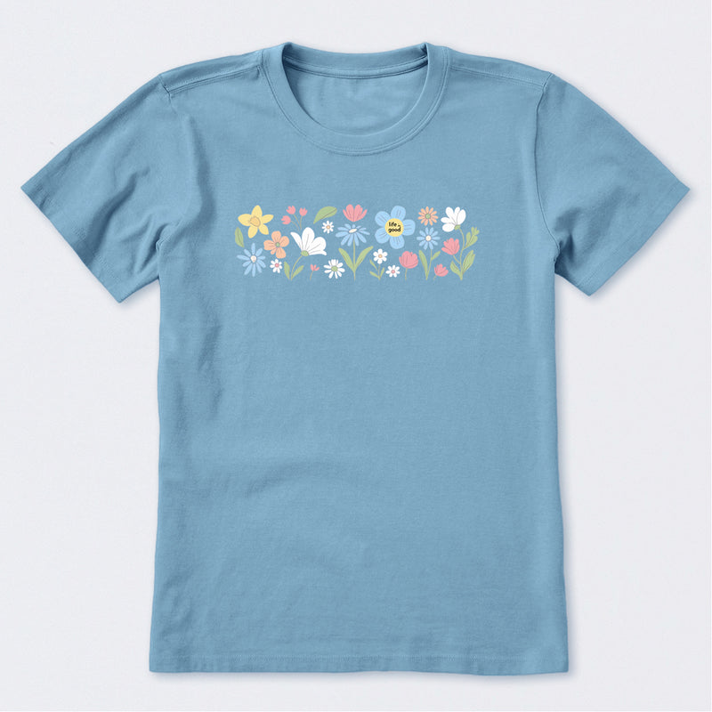 Spring Wildflowers Pattern Short Sleeve T-Shirt