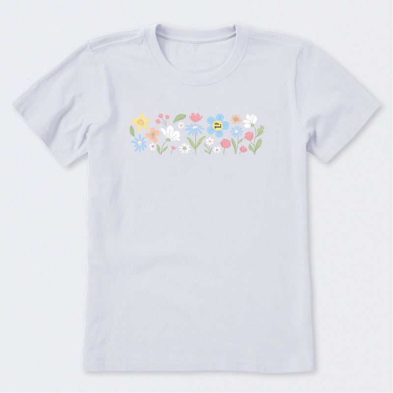 Spring Wildflowers Pattern Short Sleeve T-Shirt