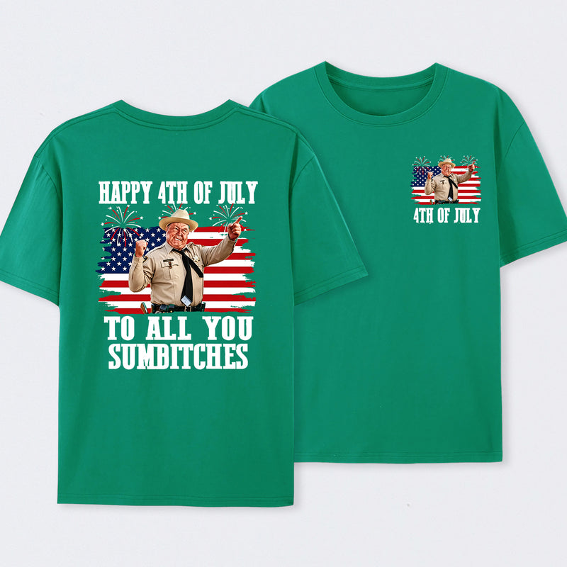 Smokey and the Bandit 4th of July Funny Sumbitches Independence Day T-Shirt