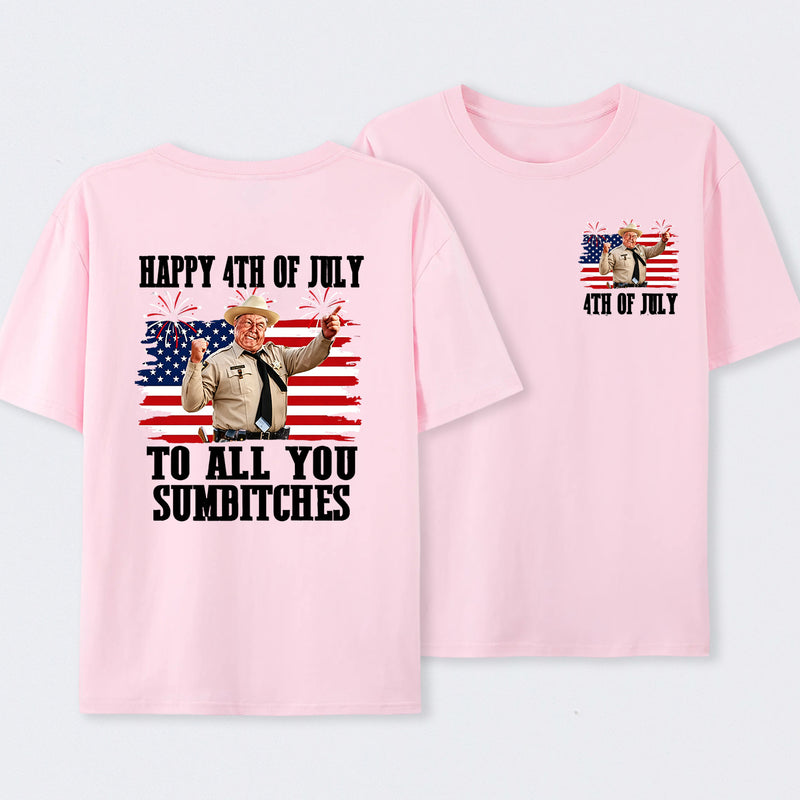 Smokey and the Bandit 4th of July Funny Sumbitches Independence Day T-Shirt