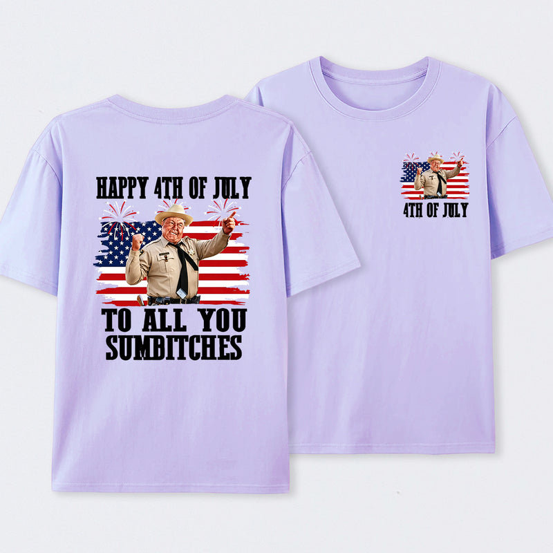Smokey and the Bandit 4th of July Funny Sumbitches Independence Day T-Shirt