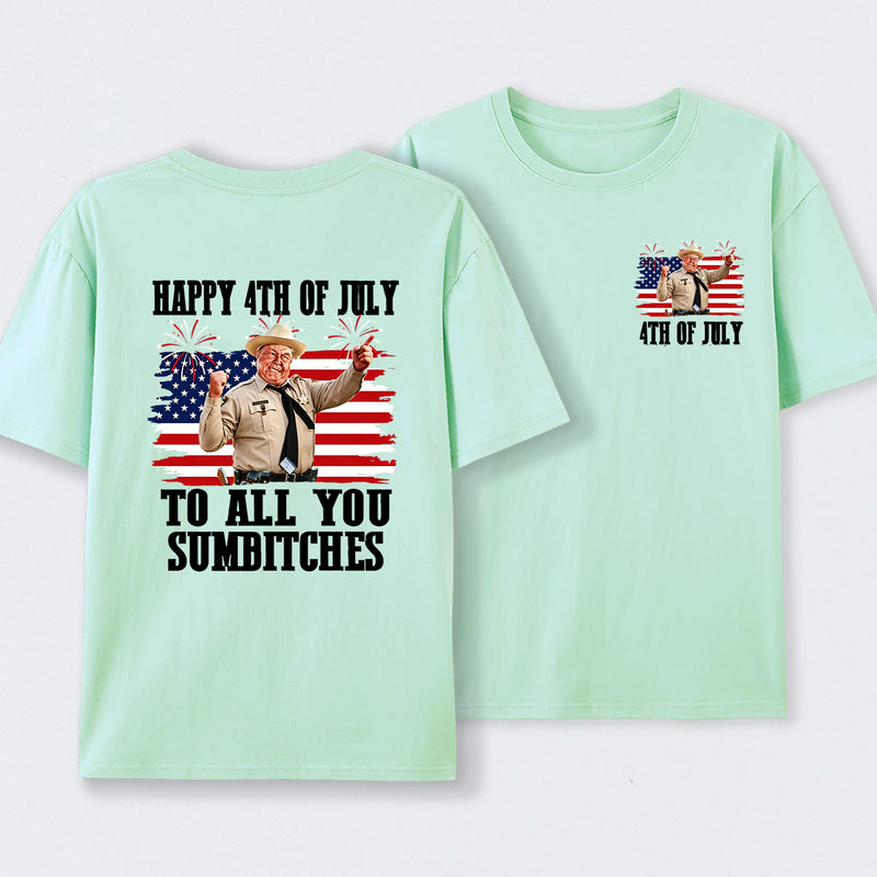 Smokey and the Bandit 4th of July Funny Sumbitches Independence Day T-Shirt