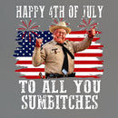 Smokey and the Bandit 4th of July Funny Sumbitches Independence Day T-Shirt