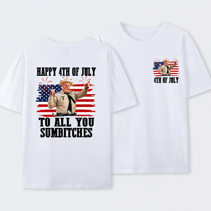 Smokey and the Bandit 4th of July Funny Sumbitches Independence Day T-Shirt