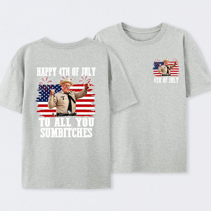 Smokey and the Bandit 4th of July Funny Sumbitches Independence Day T-Shirt