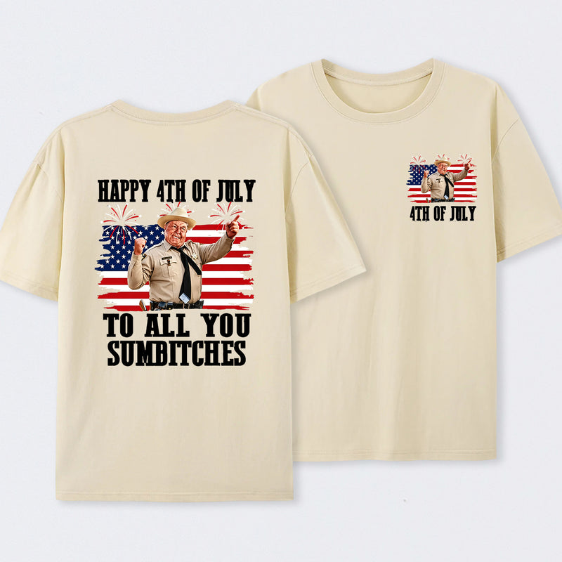 Smokey and the Bandit 4th of July Funny Sumbitches Independence Day T-Shirt