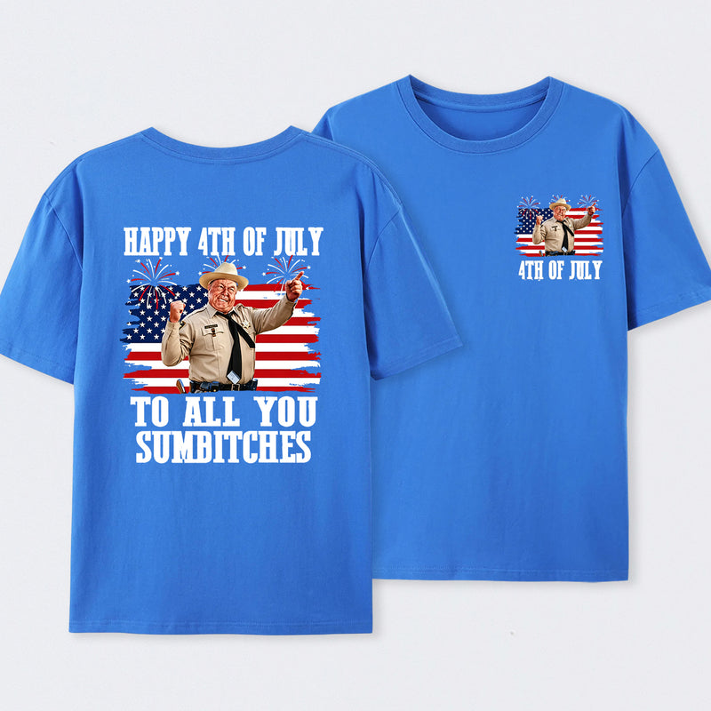 Smokey and the Bandit 4th of July Funny Sumbitches Independence Day T-Shirt