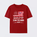 250 Years Of American Independence We The People 1776 To 2026 Usa Flag Patriotic T-Shirt