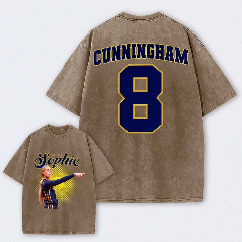 Sophie Cunningham Basketball Fan Gift Washed Graphic T-Shirt