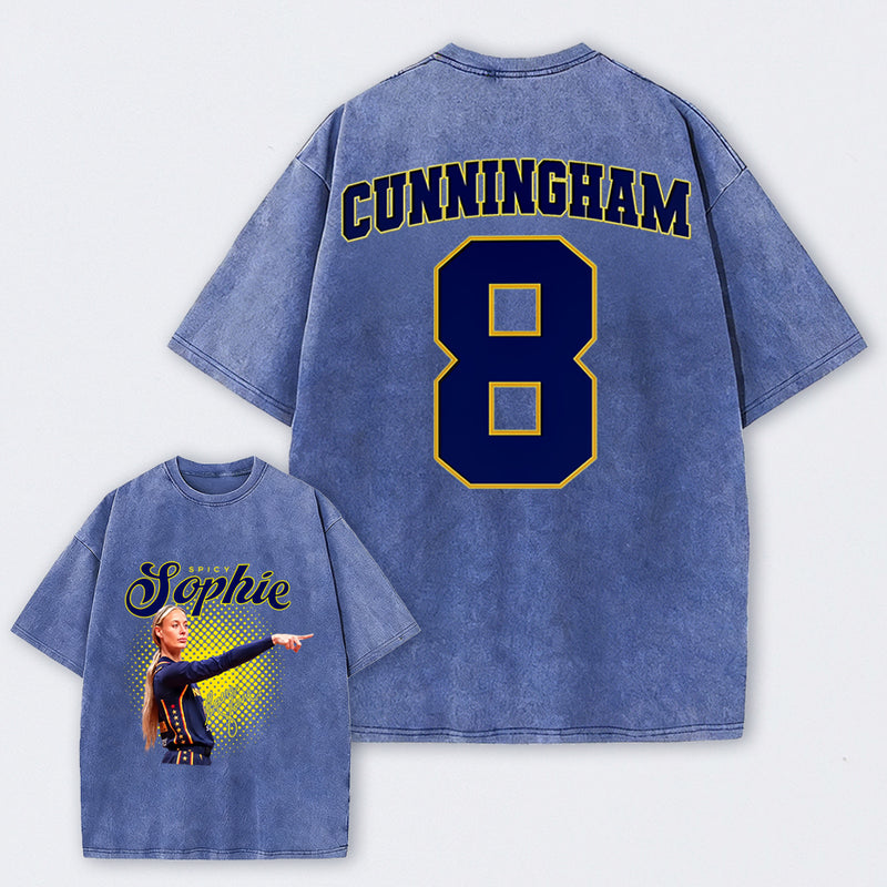 Sophie Cunningham Basketball Fan Gift Washed Graphic T-Shirt