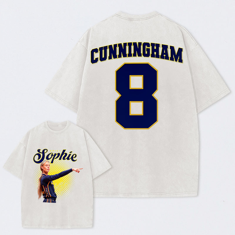 Sophie Cunningham Basketball Fan Gift Washed Graphic T-Shirt