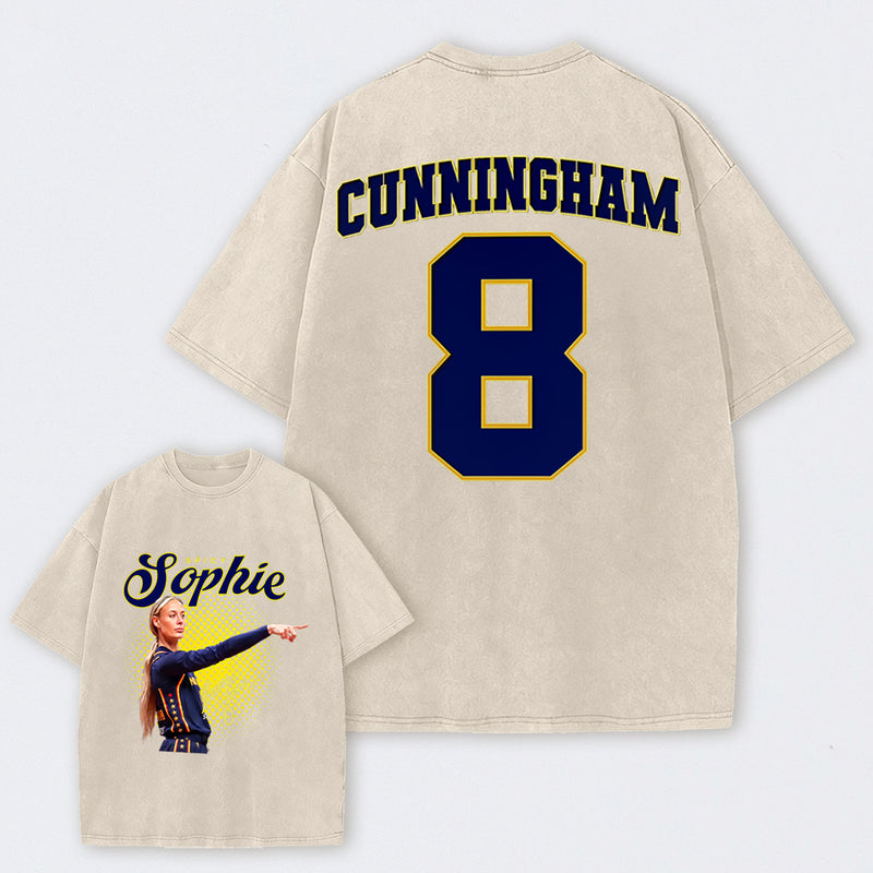 Sophie Cunningham Basketball Fan Gift Washed Graphic T-Shirt