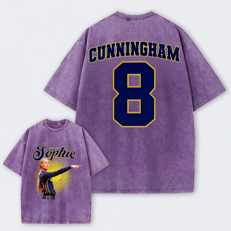 Sophie Cunningham Basketball Fan Gift Washed Graphic T-Shirt