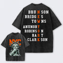 NewYork 2 Side Basketball Fans Washed T-Shirt