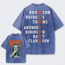 NewYork 2 Side Basketball Fans Washed T-Shirt