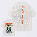 NewYork 2 Side Basketball Fans Washed T-Shirt