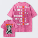 NewYork 2 Side Basketball Fans Washed T-Shirt