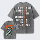 NewYork 2 Side Basketball Fans Washed T-Shirt