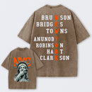 NewYork 2 Side Basketball Fans Washed T-Shirt