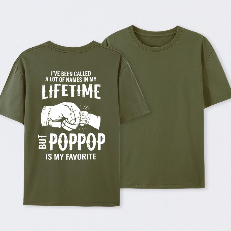 Pop Pop Name Graphic Casual Streetwear T-Shirt