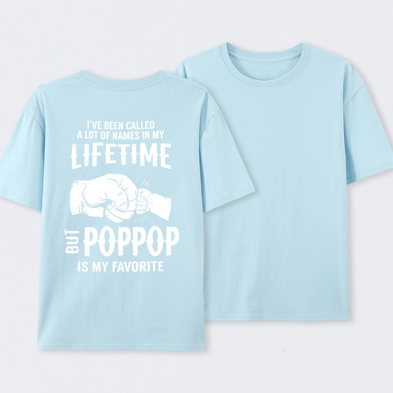 Pop Pop Name Graphic Casual Streetwear T-Shirt