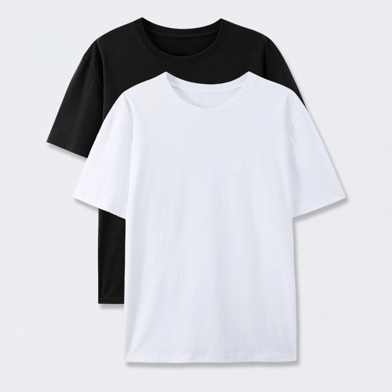 Crew Neck Cotton T-Shirt 2-Pack