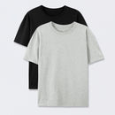 Crew Neck Cotton T-Shirt 2-Pack