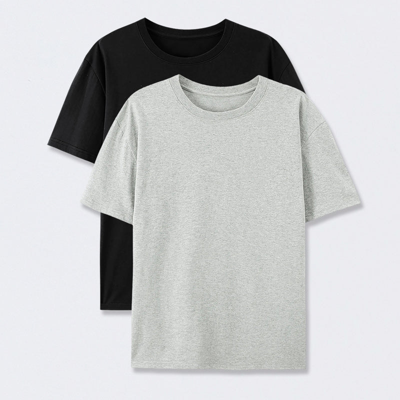 Crew Neck Cotton T-Shirt 2-Pack