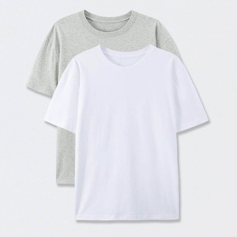 Crew Neck Cotton T-Shirt 2-Pack
