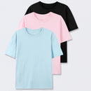 Crew Neck Cotton T-Shirt 3-Pack