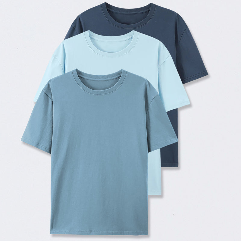 Crew Neck Cotton T-Shirt 3-Pack