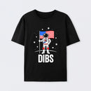 Funny Patriotic Astronaut Claims Dibs on the Moon with an American Flag T-Shirt
