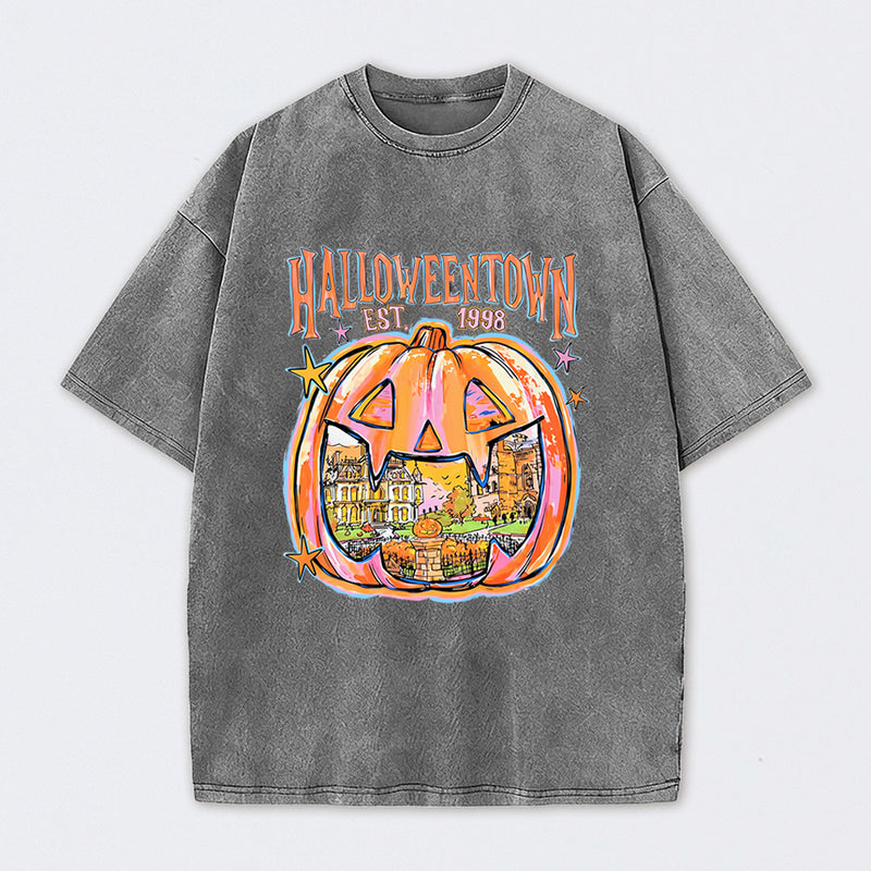 Vintage Halloweentown Pumpkin Parade Washed T-Shirt