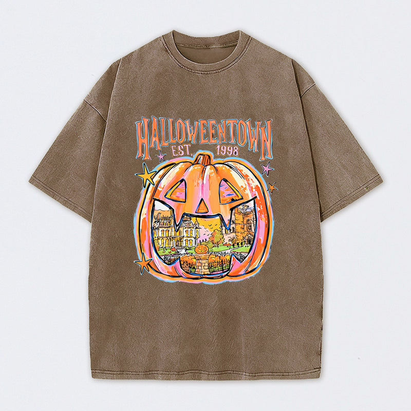 Vintage Halloweentown Pumpkin Parade Washed T-Shirt