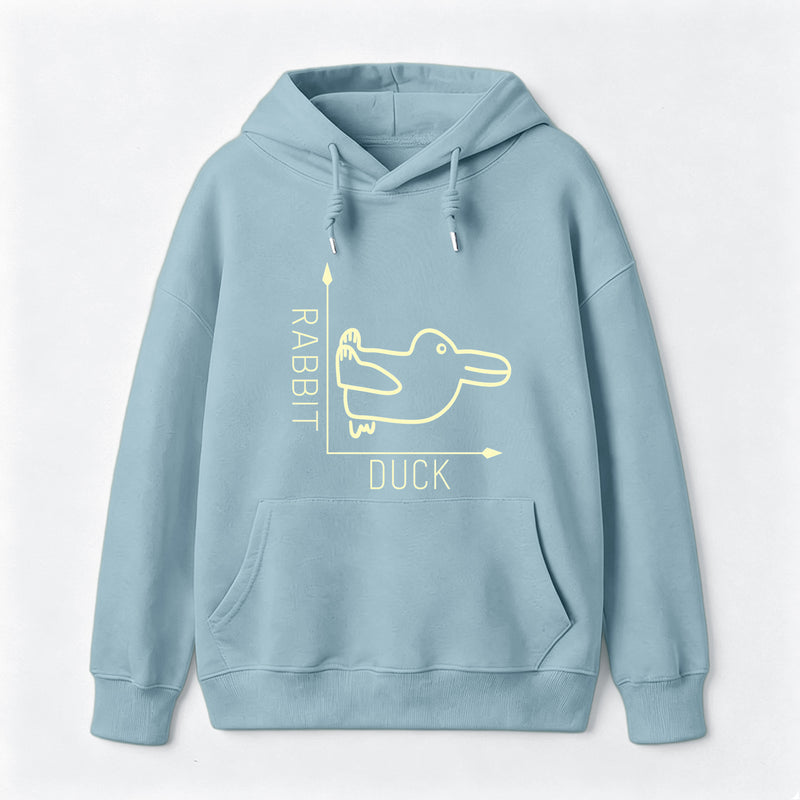 Rabbit or Duck Funny Hoodie