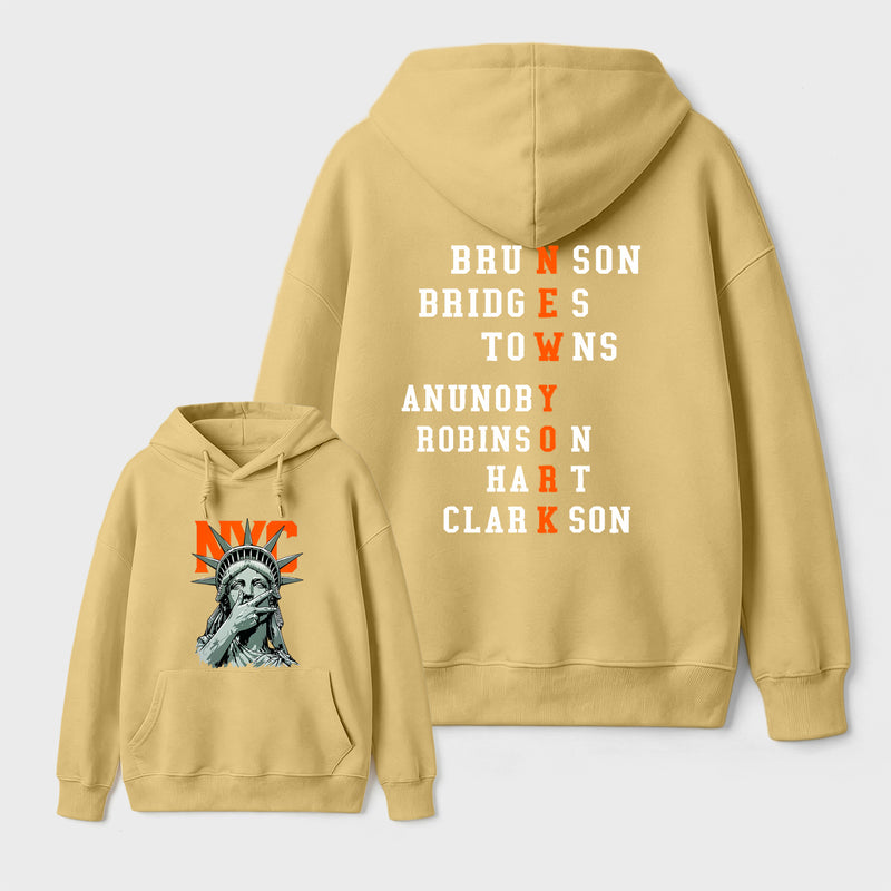 NewYork 2 Side Basketball Fans Hoodie