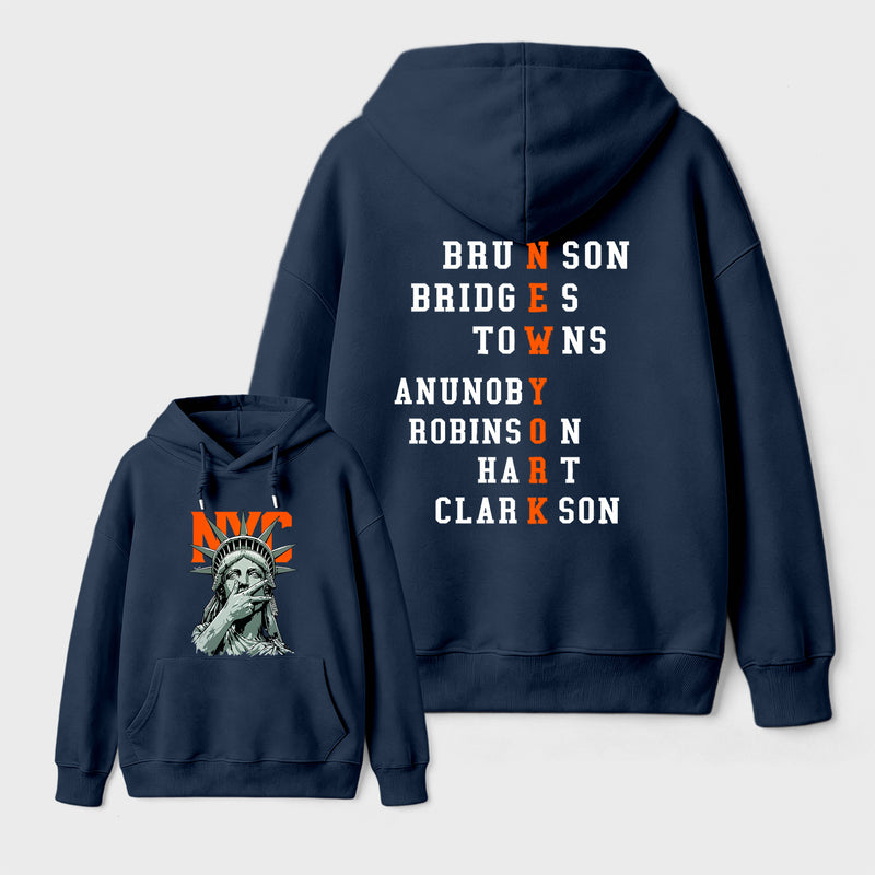 NewYork 2 Side Basketball Fans Hoodie